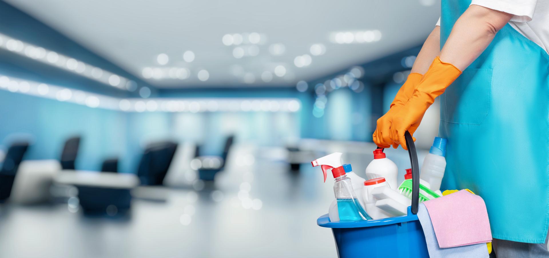 Concept cleaning service business premises.